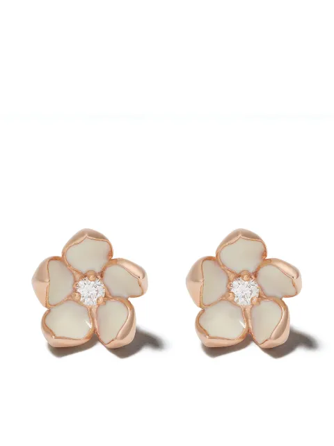 Shaun Leane Cherry Blossom diamond flower earrings