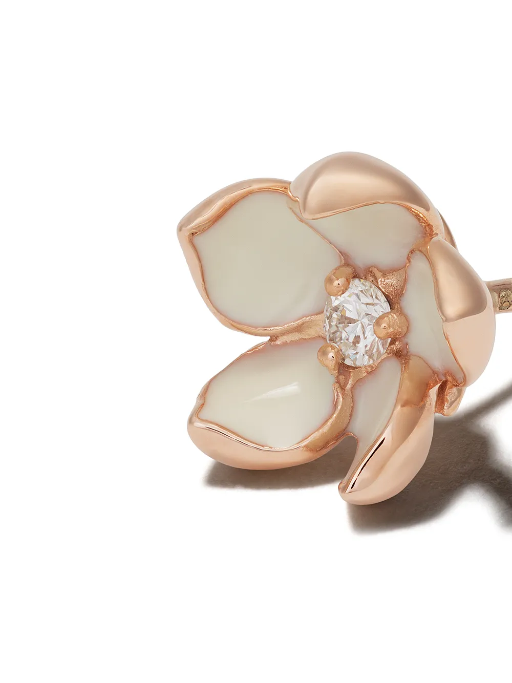 Cherry Blossom Diamond Flower Earrings