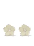 Shaun Leane silver Cherry Blossom diamond large flower stud earrings