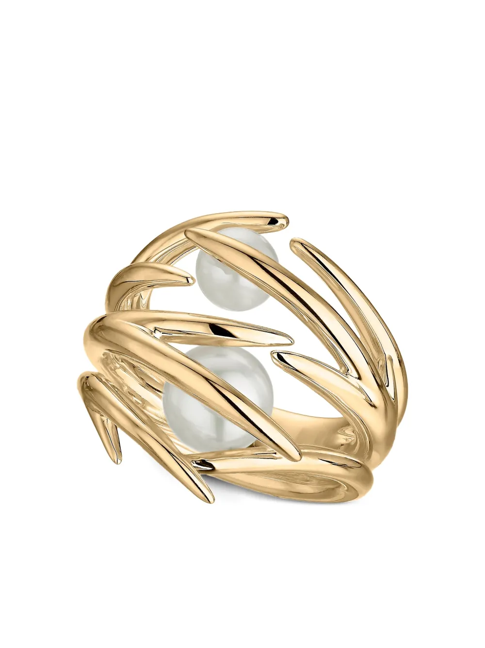 Hooked Pearl Ring