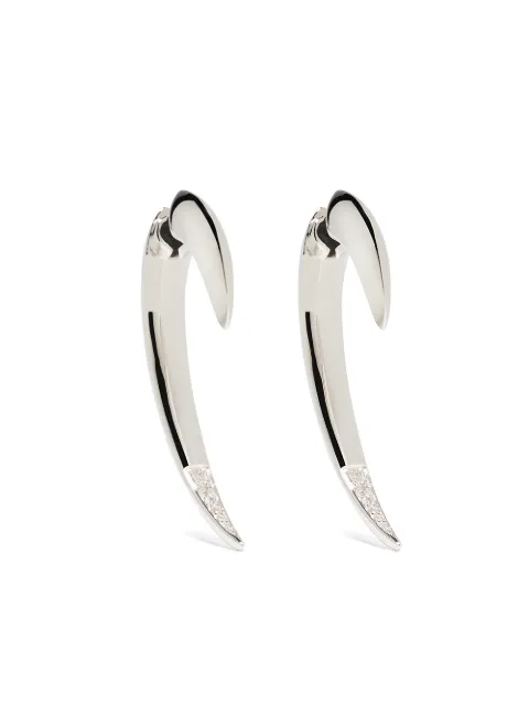 Shaun Leane Silver diamond Hook earrings