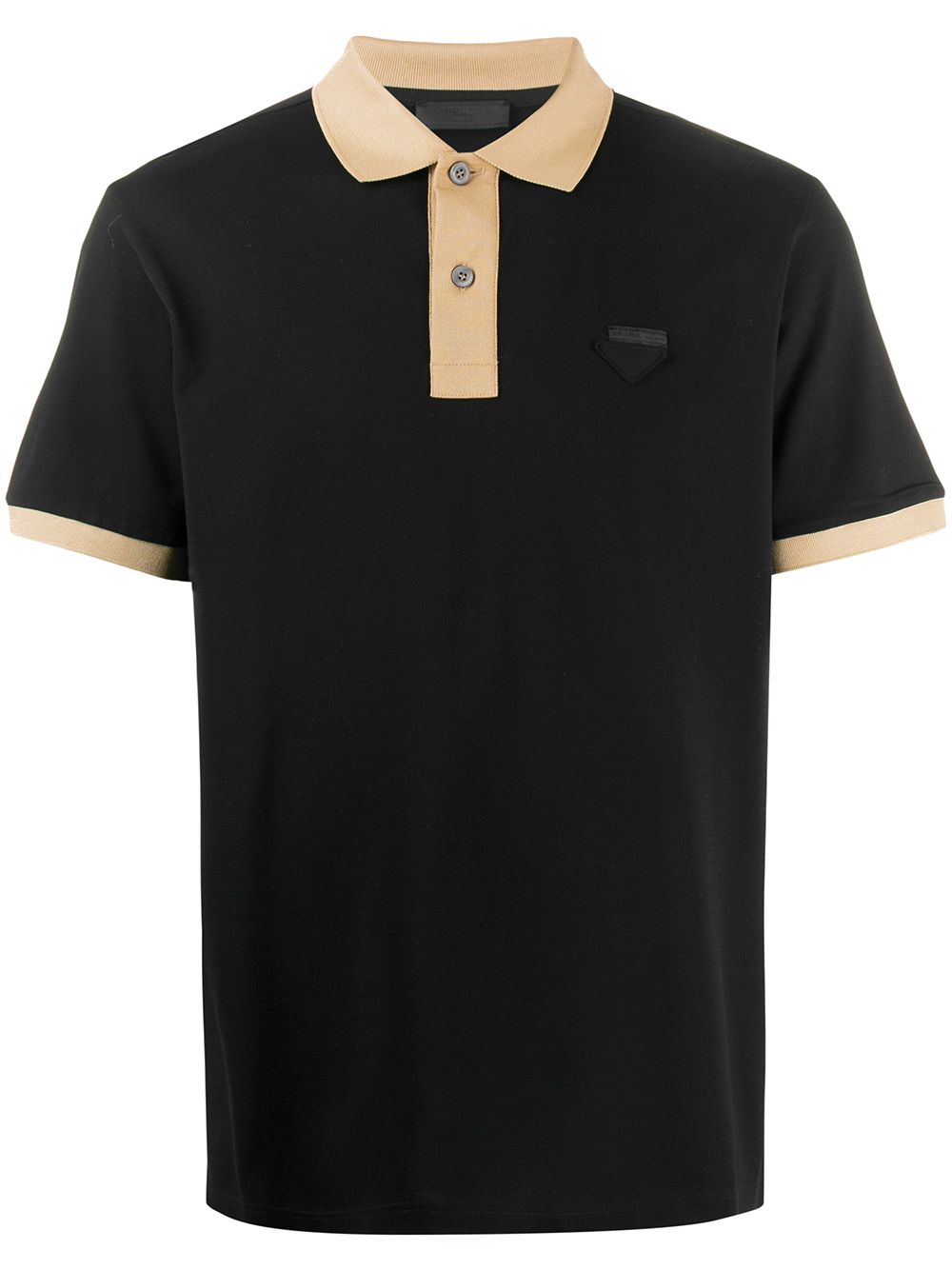 фото Prada рубашка-поло с нашивкой-логотипом
