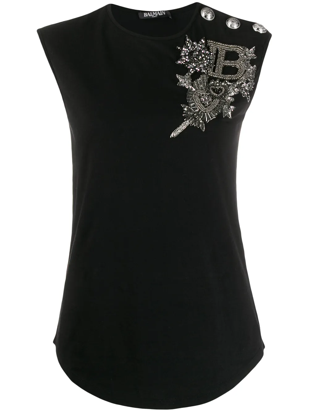 Balmain Tops embellished logo top