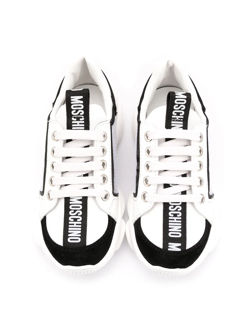 фото Moschino kids кроссовки в стиле колор-блок с логотипом