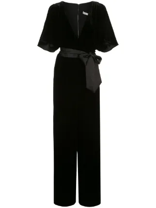 Alice+Olivia Breanna velvet jumpsuit 