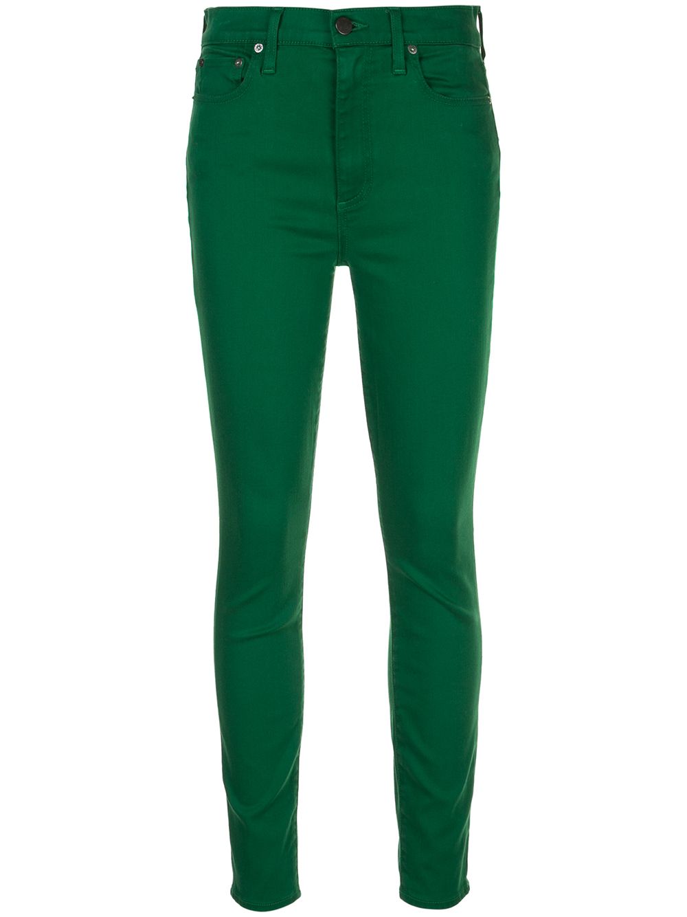Alice And Olivia Good High Rise Skinny Trousers In Green