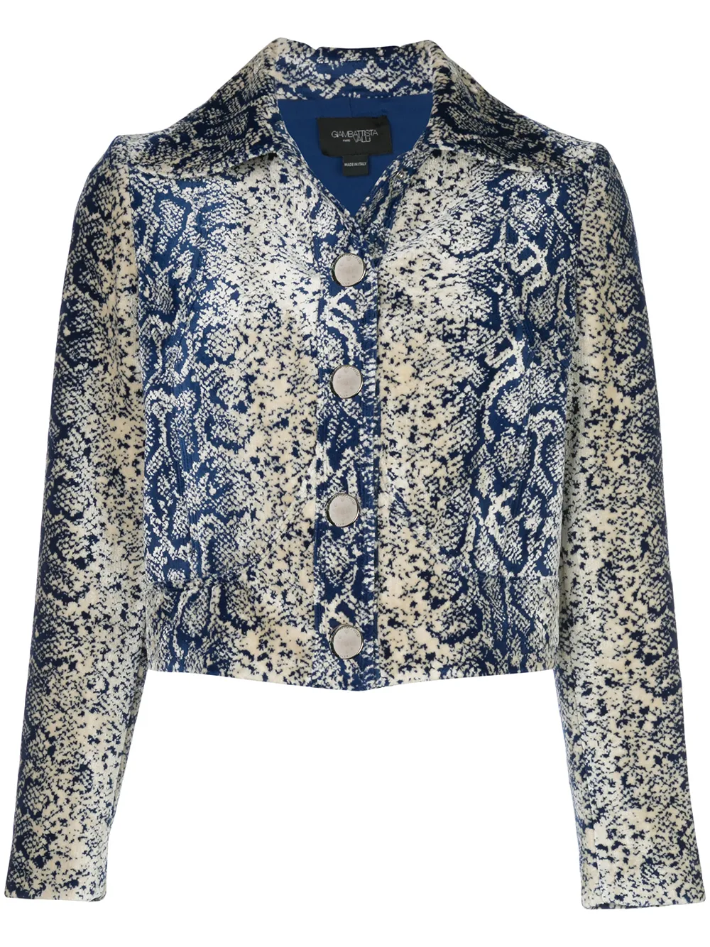 doudoune à effet peau de python