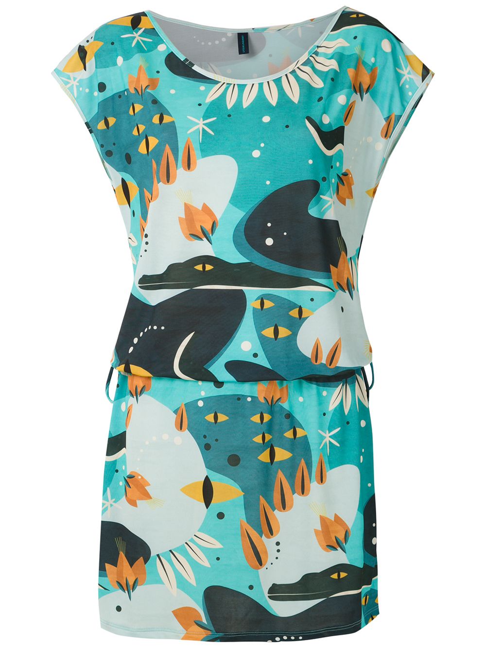 Shop Lygia & Nanny Shiva Printed Jersey Dress In Blue