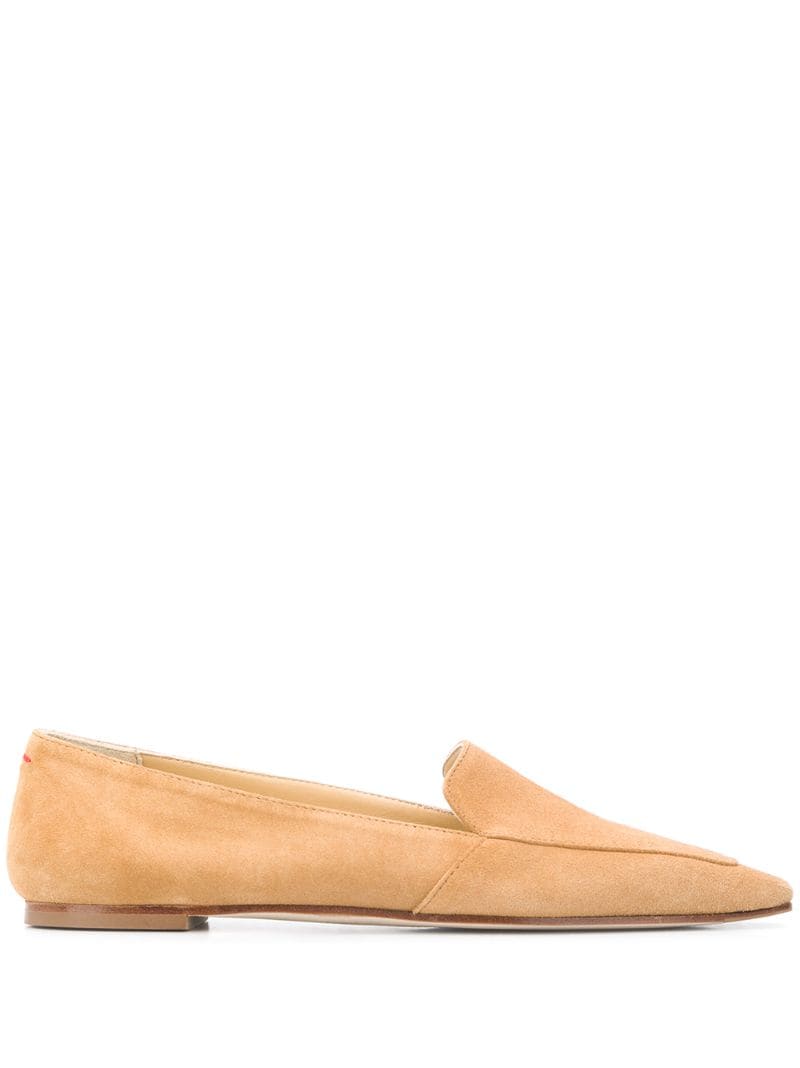 Aeyde Aurora Pointed Toe Loafers In Neutrals