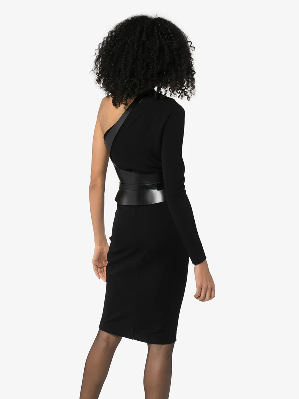 TOM FORD ONE SHOULDER BELTED DRESS,ABJ37914617852