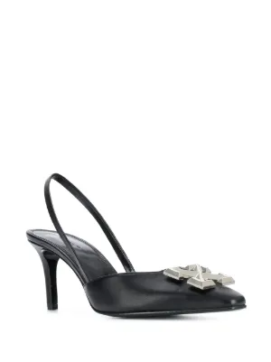 off white slingback pumps