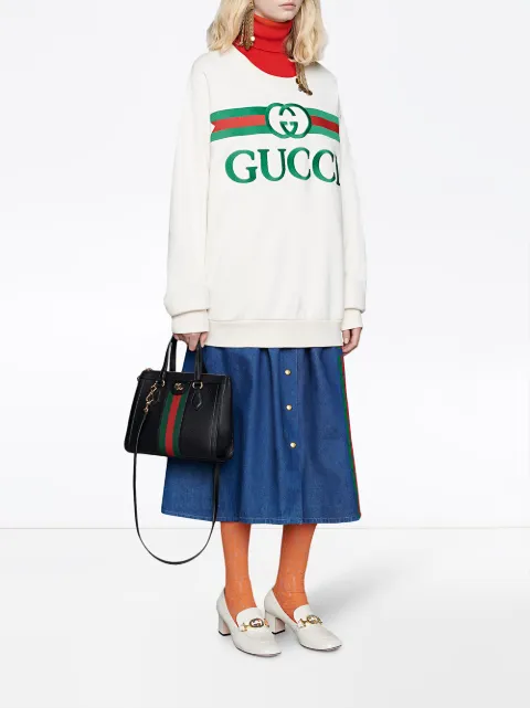 gucci black handbag with stripe