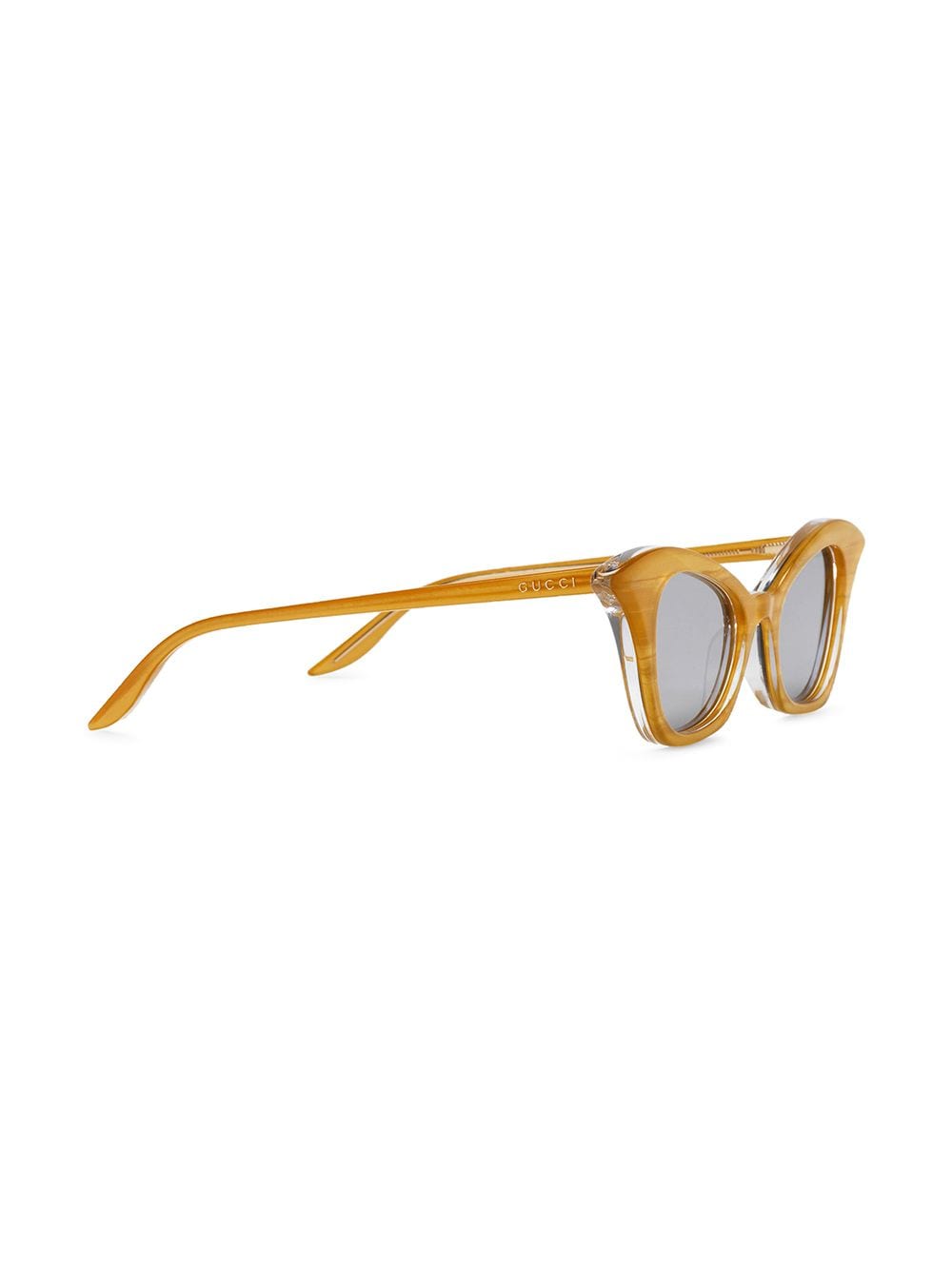 Shop Gucci Cat-eye Frame Sunglasses In Yellow