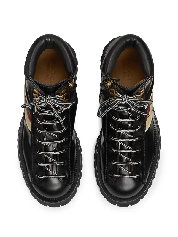 gucci lace up booties