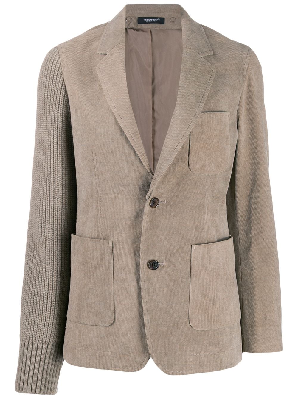 Undercover Corduroy And Knitted Blazer In Neutrals | ModeSens