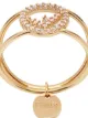 Fendi crystal detail pendant ring