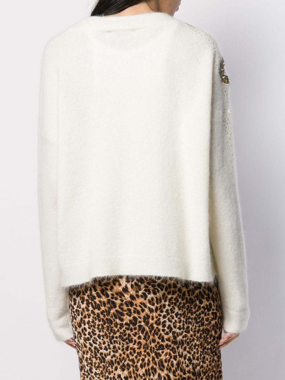 фото Blumarine bow embellished v-neck jumper