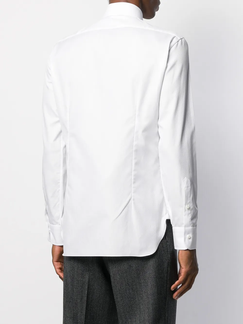 Barba Overhemd met puntkraag Wit