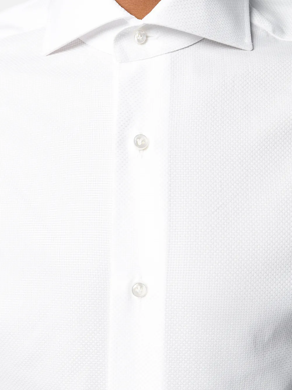 Barba Overhemd met puntkraag Wit