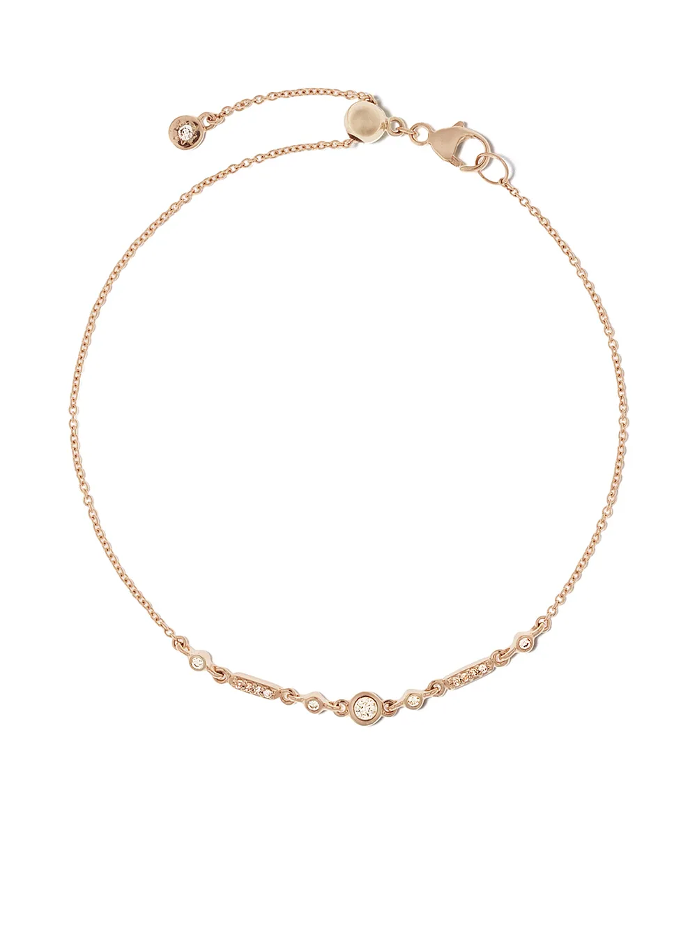 ASTLEY CLARKE 14KT GOLD DIAMOND MINI ICON NOVA BRACELET