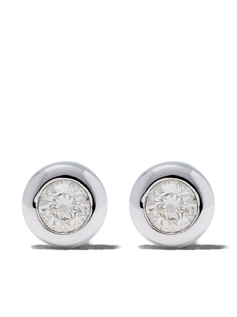 ASTLEY CLARKE 14KT WHITE GOLD DIAMOND MINI ICON NOVA STUD EARRINGS