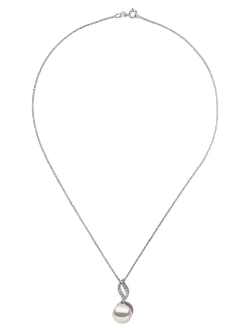 Yoko London 18kt white gold Classic South Sea pearl and diamond pendant necklace