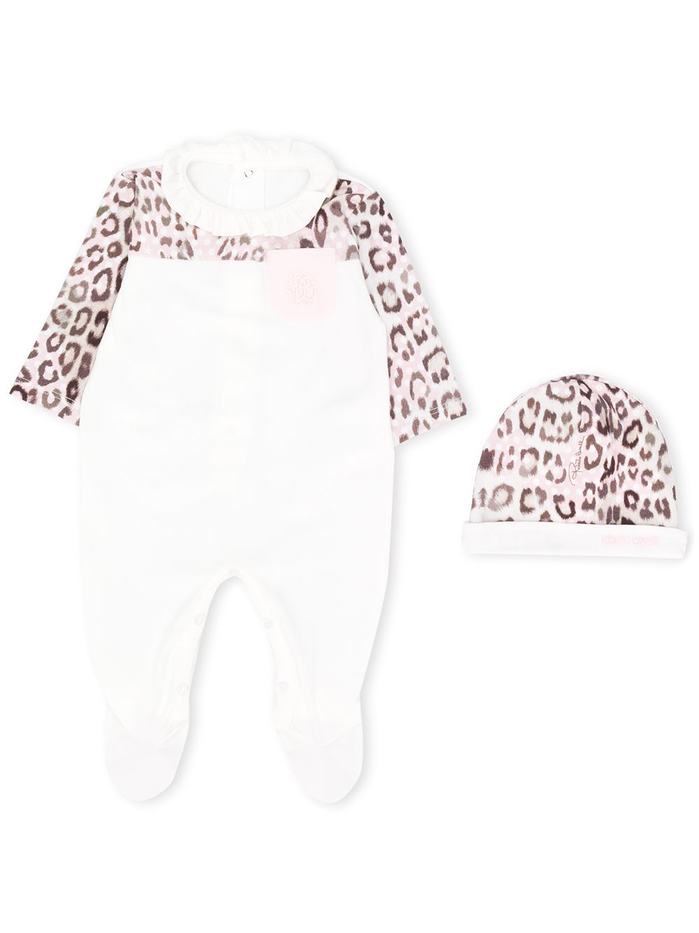 фото Roberto Cavalli Junior roberto cavalli kids JJT801JMR82T1166 bianco 94%cotone - 6%elastan