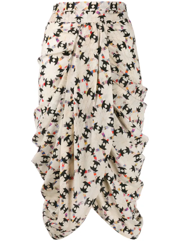 Isabel Marant Quilted Drape Midi Skirt Farfetch