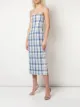 Carolina Herrera plaid print sheath dress