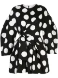 Carolina Herrera polka dot bow detail dress - Black