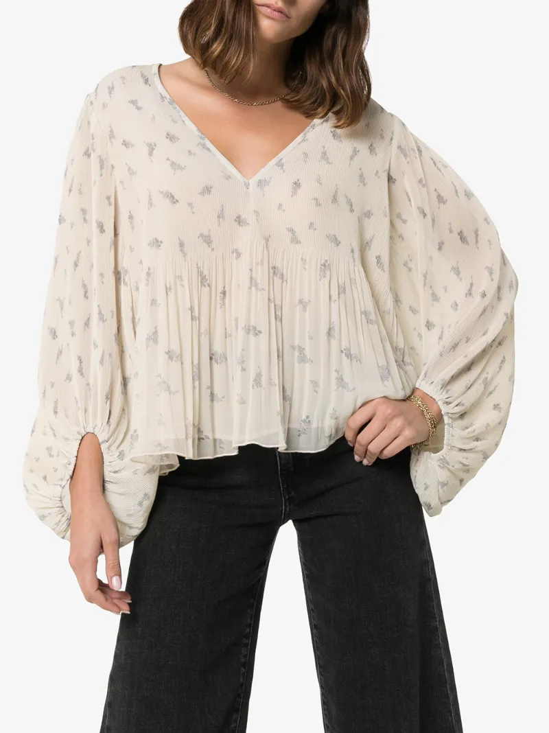 ganni georgette blouse