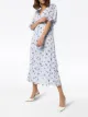 GANNI vestido midi con estampado floral