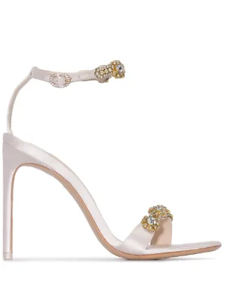 white jewelled sandals