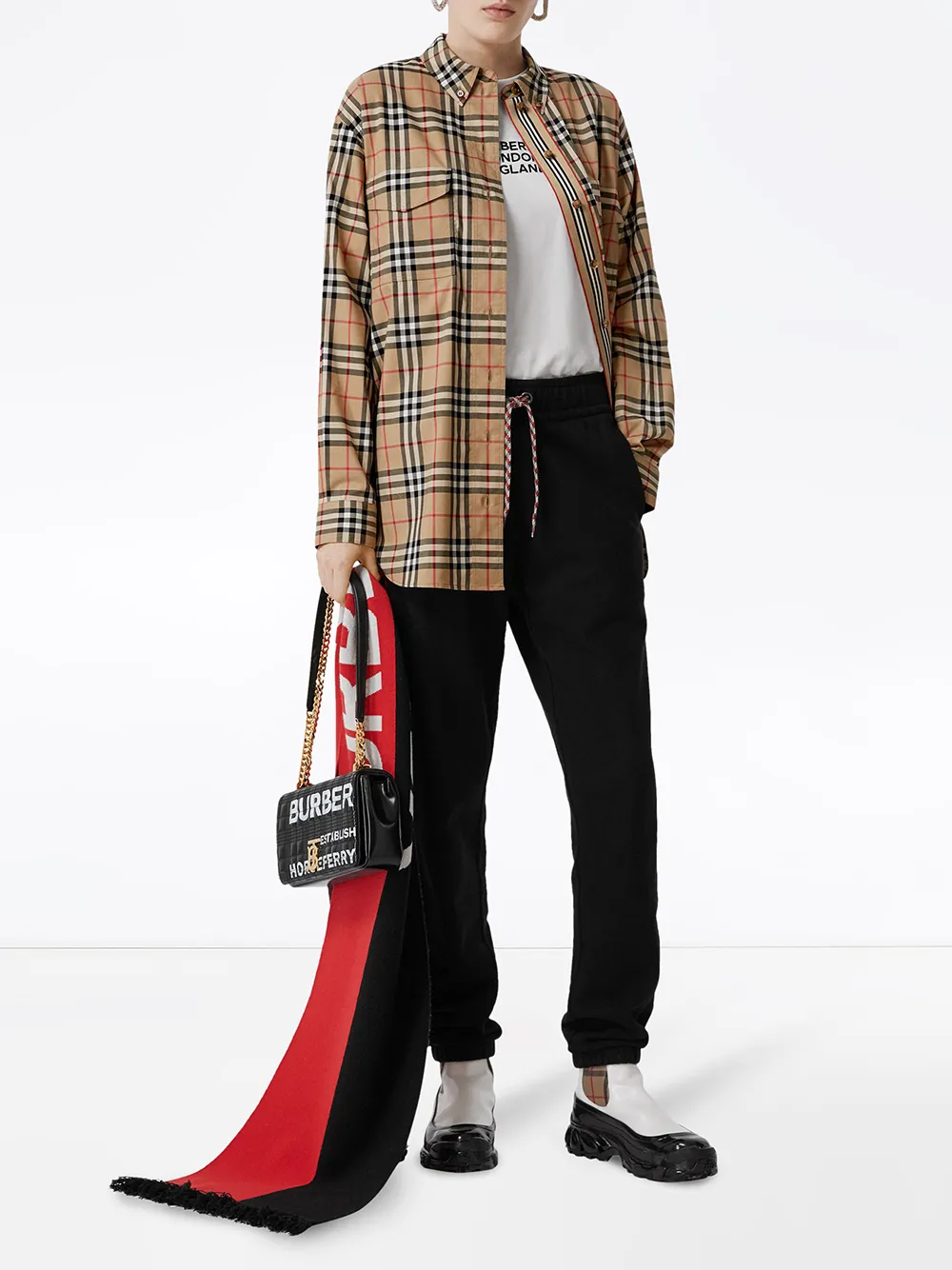 Burberry チェック オーバーサイズシャツ 通販 - FARFETCH