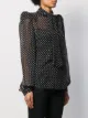 Saint Laurent polka dot sheer blouse