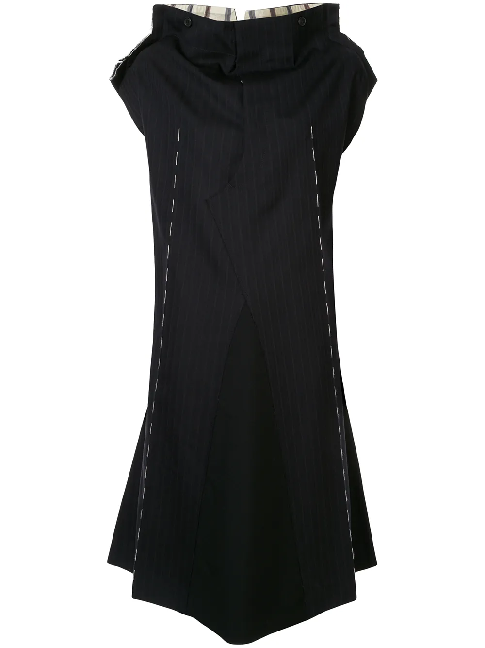 

Maison Margiela Outline panelled midi dress - Black