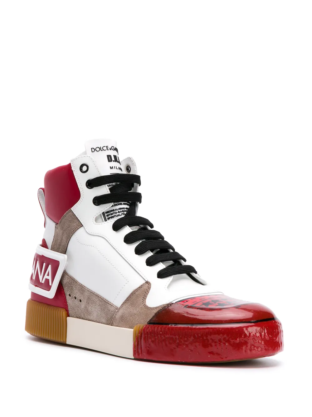 Dolce & Gabbana DNA high-top sneakers WHITE RED