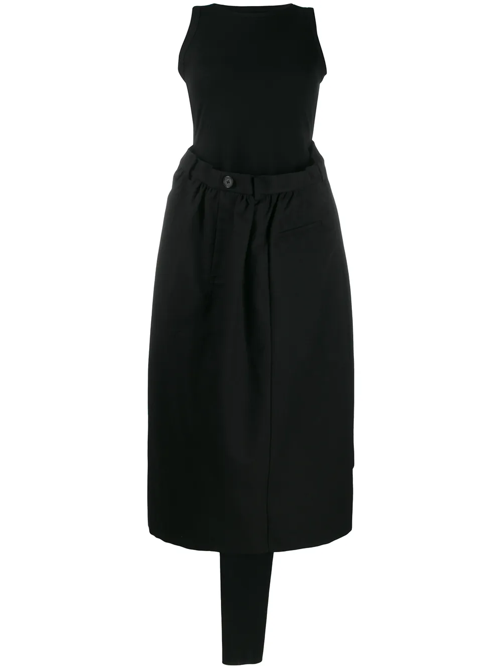 Ambush Layered Open-back Dress In Black