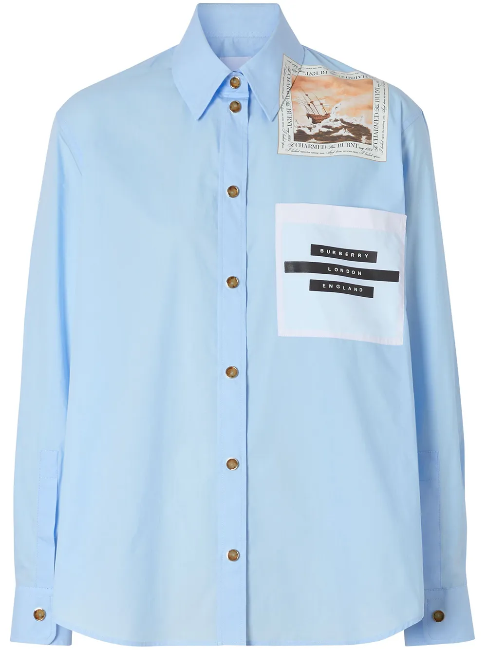 Burberry T-shirts Montage print oversized shirt