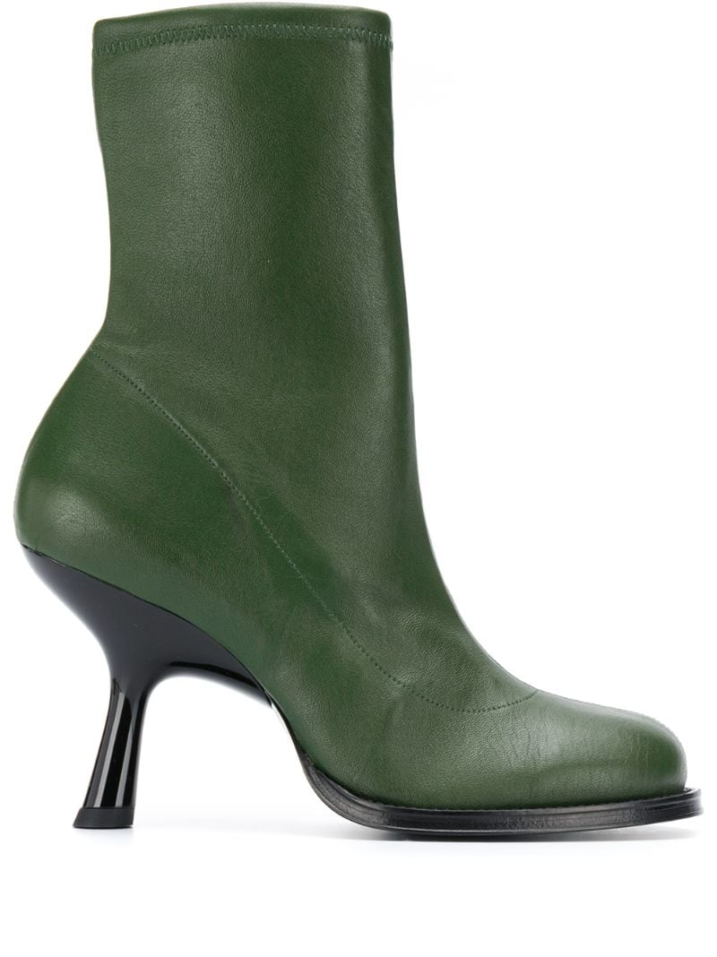 Simon Miller Tee-heel Ankle Boots In Green