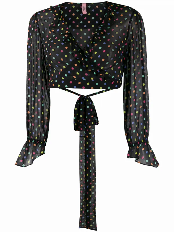 polka dot print blouse