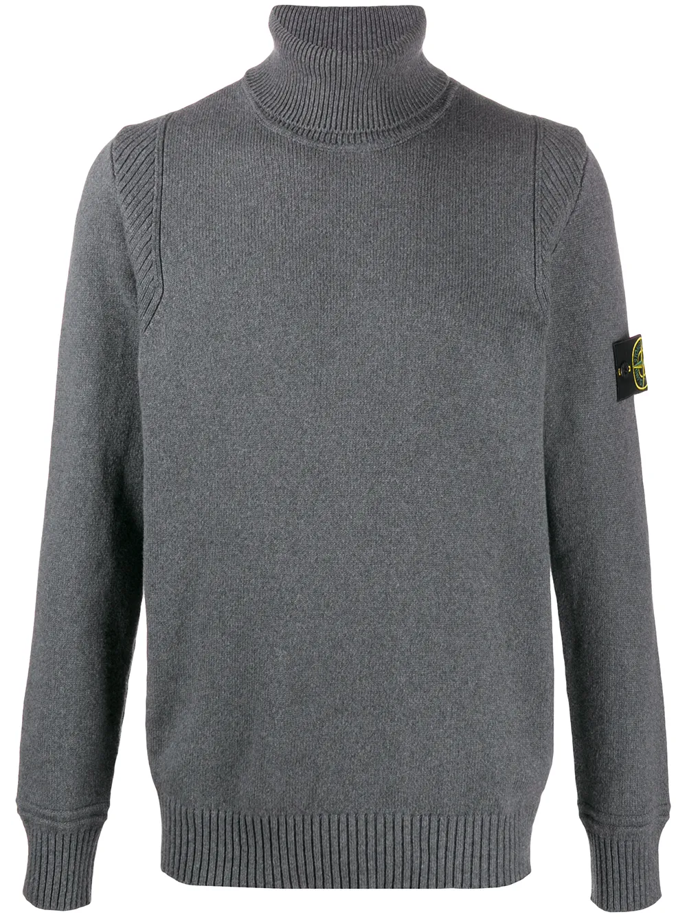 Stone Island Mottled Knit Turtleneck Jumper - Farfetch