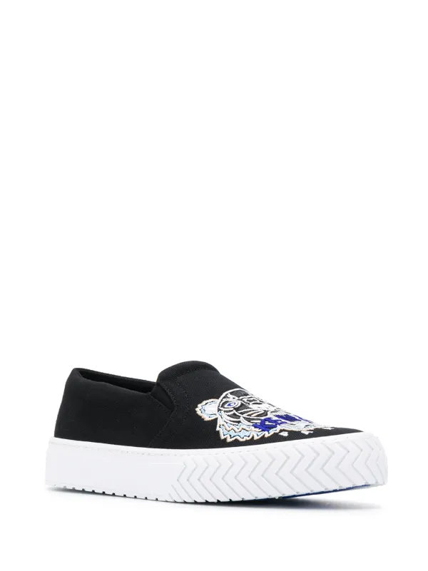 kenzo white slip on