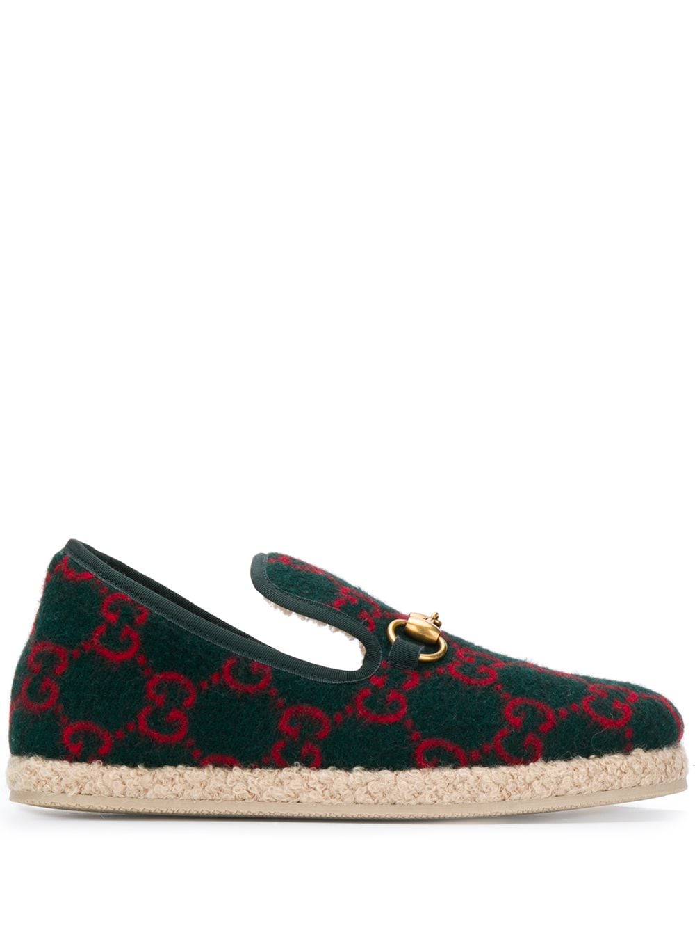 Gucci Horsebit Shearling Loafers In Green