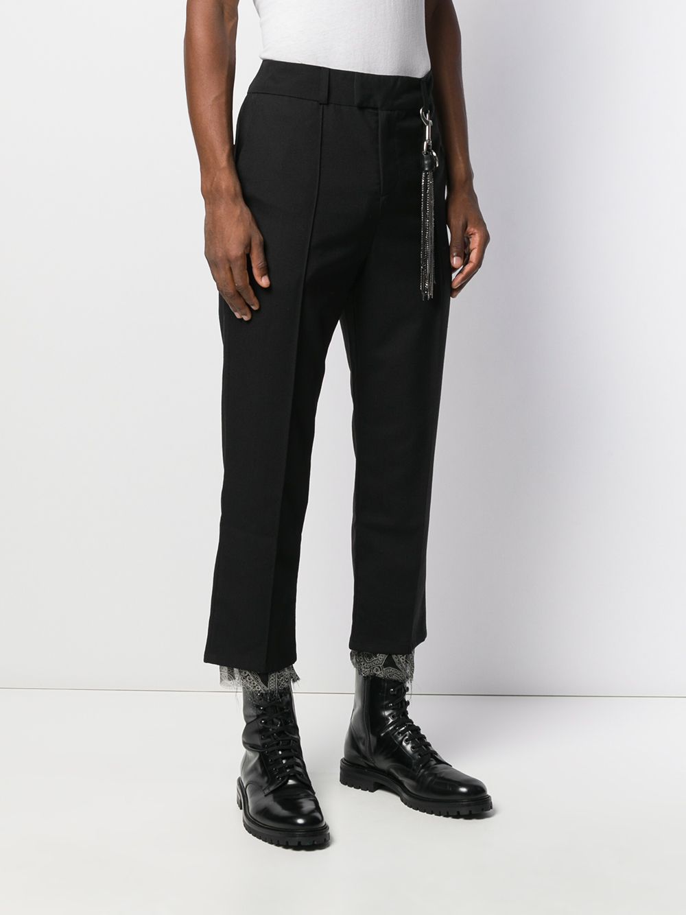 фото Nahmias chain tassel bandana-trimmed cropped trousers