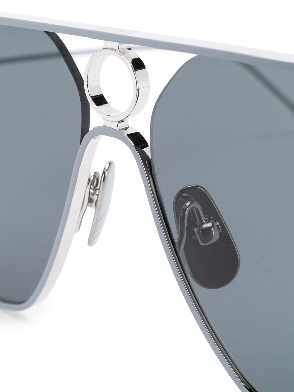 Shop Thom Browne Rectangular-frame Sunglasses In Grey