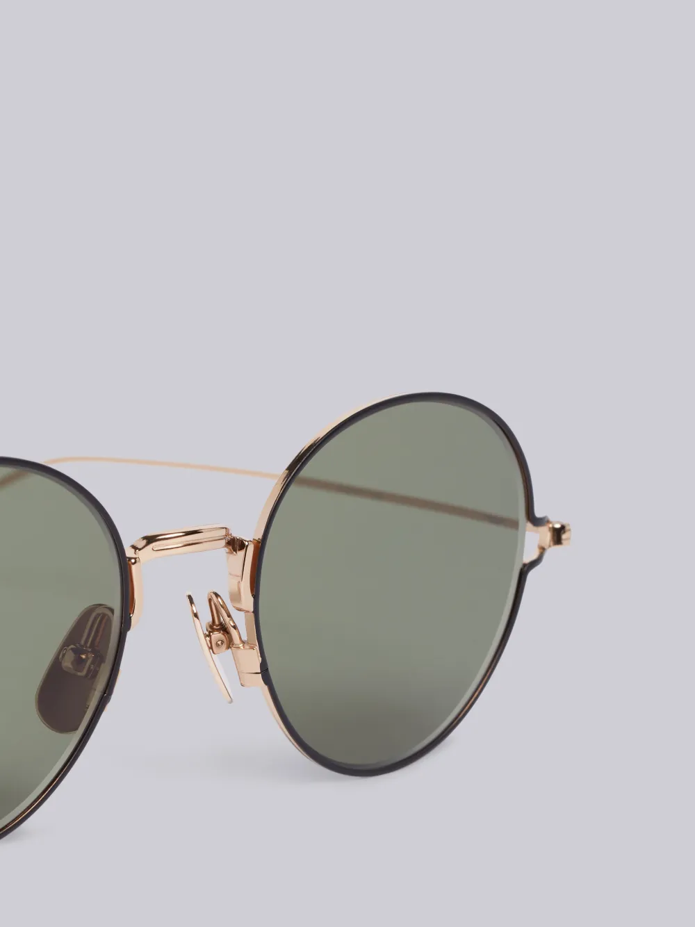 THOM BROWNE THOM BROWNE EYEWEAR TB915 - GOLD ROUND EYE SUNGLASSES,TBS91514622589