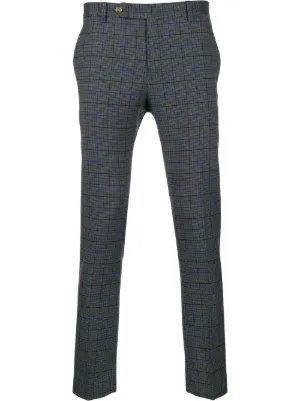 Entre Amis Micro Pleats Tailored Trousers | Grey | FARFETCH ID