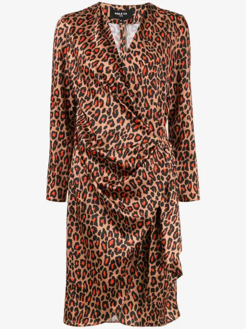 Paule Ka Wickelkleid mit Leoparden-Print