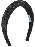 Prada crystal-embellished satin headband - Black